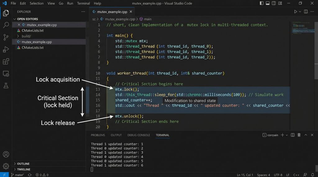 Race Conditions, Concurrency Problems, Multithreading, Mutex Locks, Deadlocks, Thread Safety, Synchronization, Atomic Operations, Shared Memory, Concurrent Programming, Software Concurrency, Locking Mechanisms